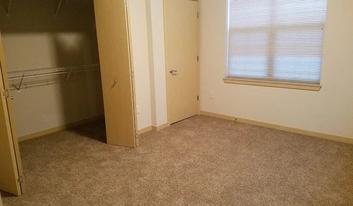 Walk-in closets in the bedroom at Mill Creek Apartments in Cross Plains, Wisconsin