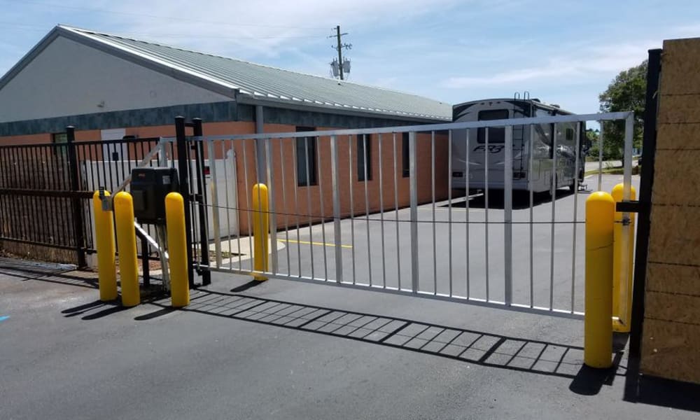 The gate at A Storage Solution of Destin in Destin, Florida