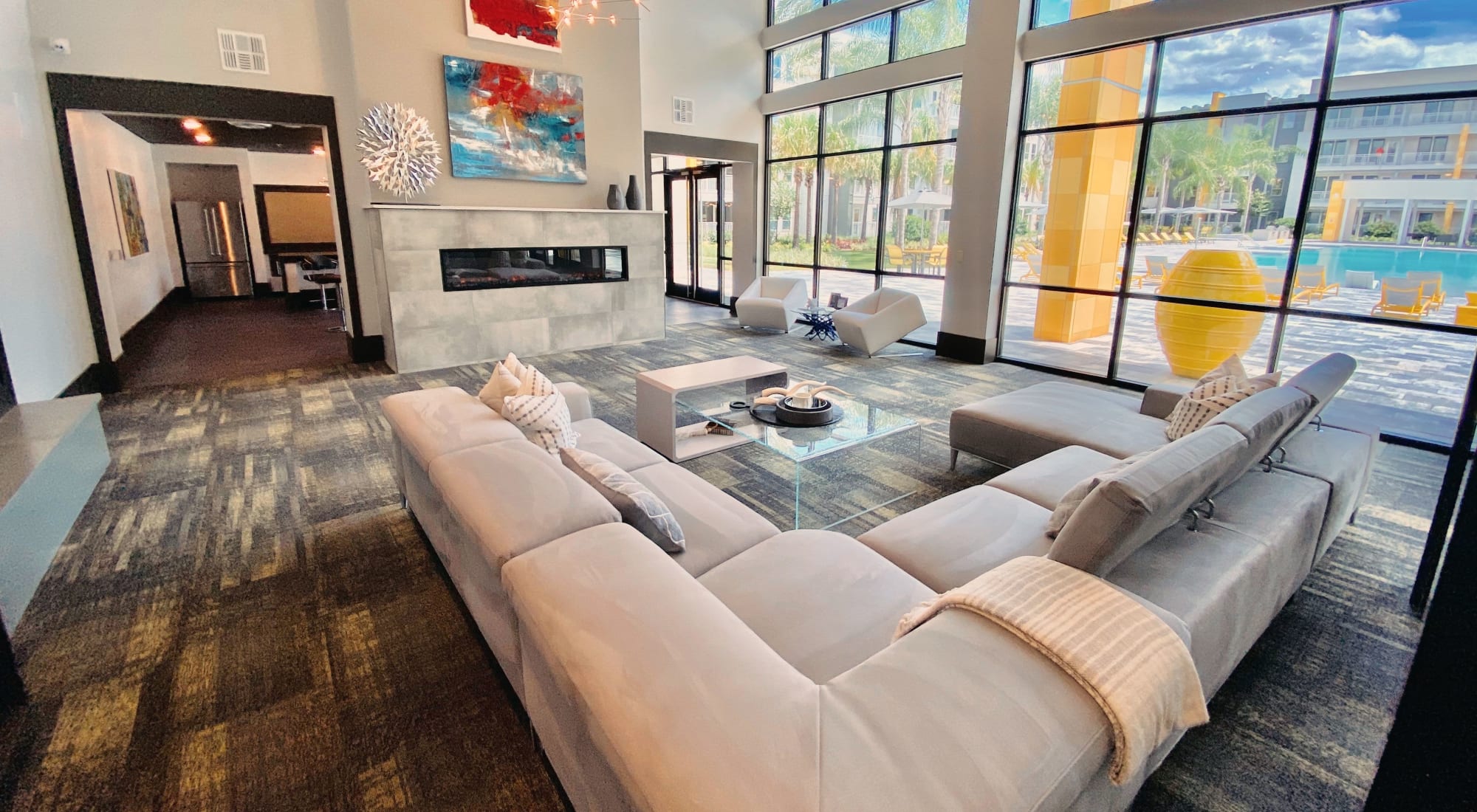 Luxury Clubhouse at Fusion apartments in Jacksonville, Florida