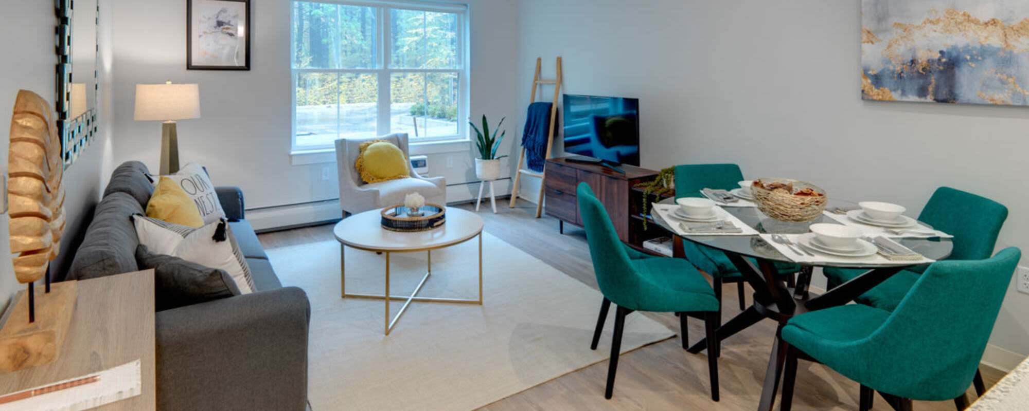  Living community area at The Ledges in Ashland, Massachusetts