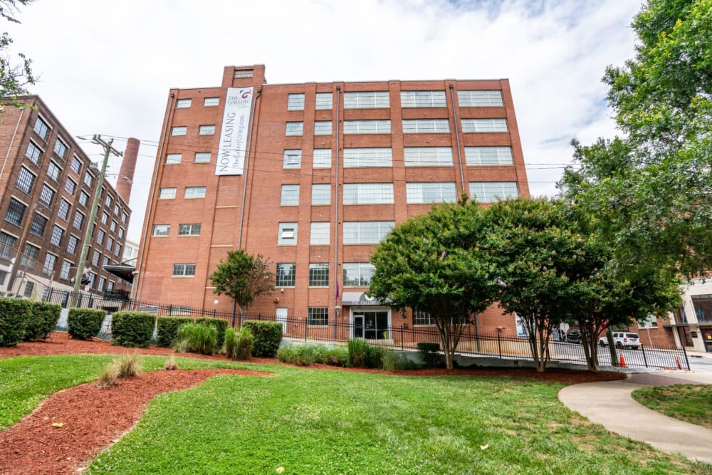 Exterior of The Gallery Lofts in Winston Salem, North Carolina