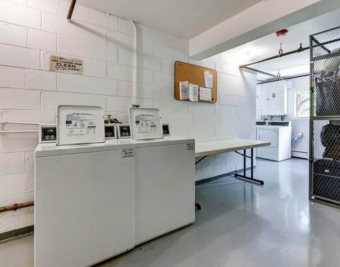 On-site laundry facility at Park Ridge Commons in Des Plaines, Illinois