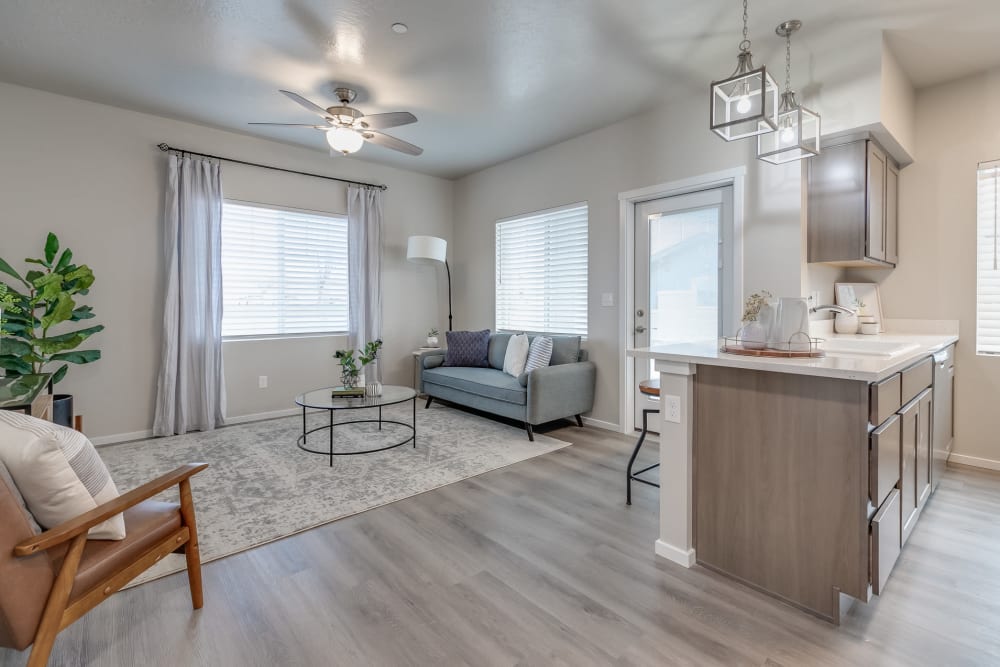 Beautiful new interior of an apartment home at Olympus at Ten Mile in Meridian, Idaho