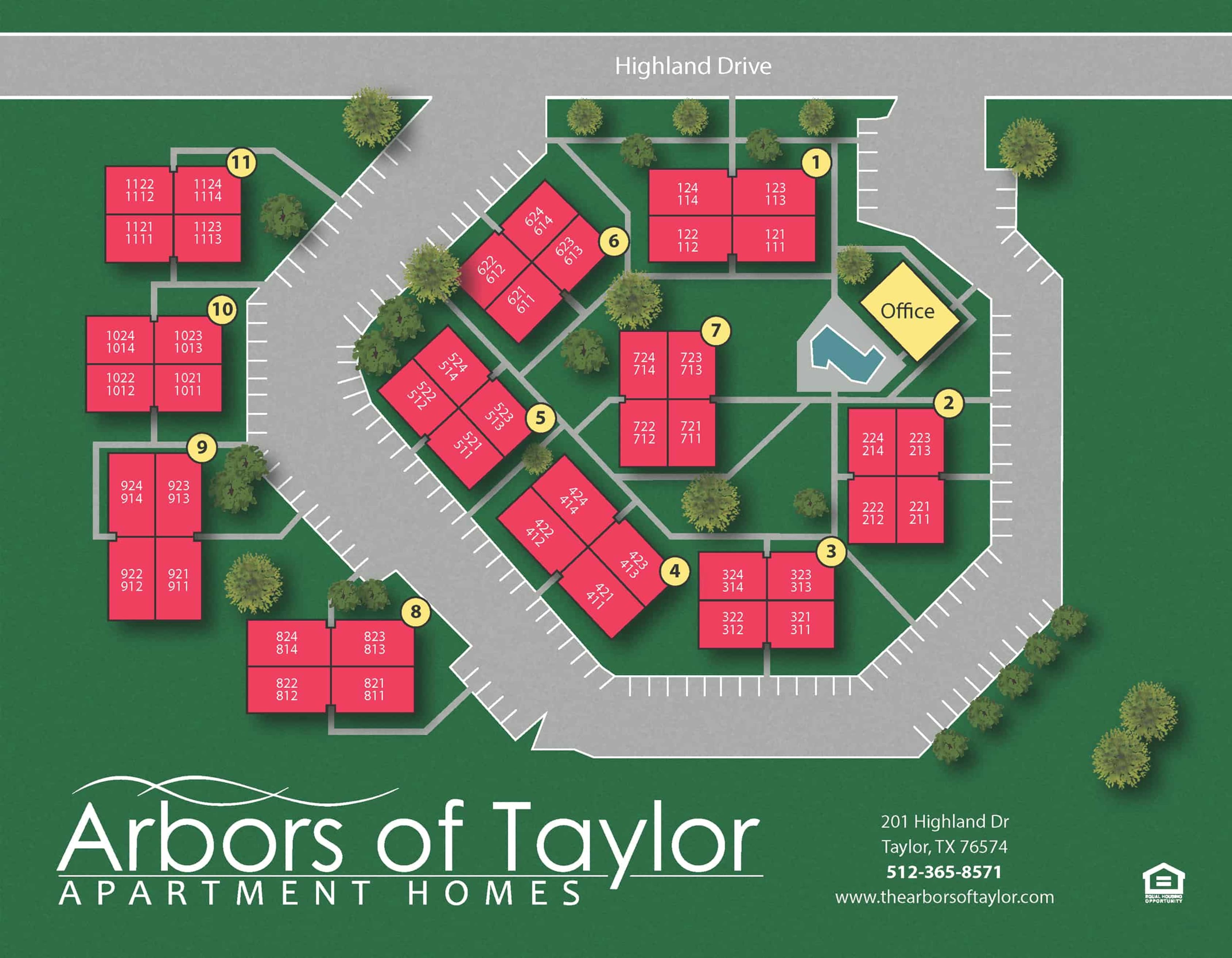 Sitemap at Arbors of Taylor in Taylor, Texas