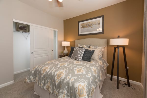Cozy bedroom at The Artisan Apartment Homes in Sacramento, California