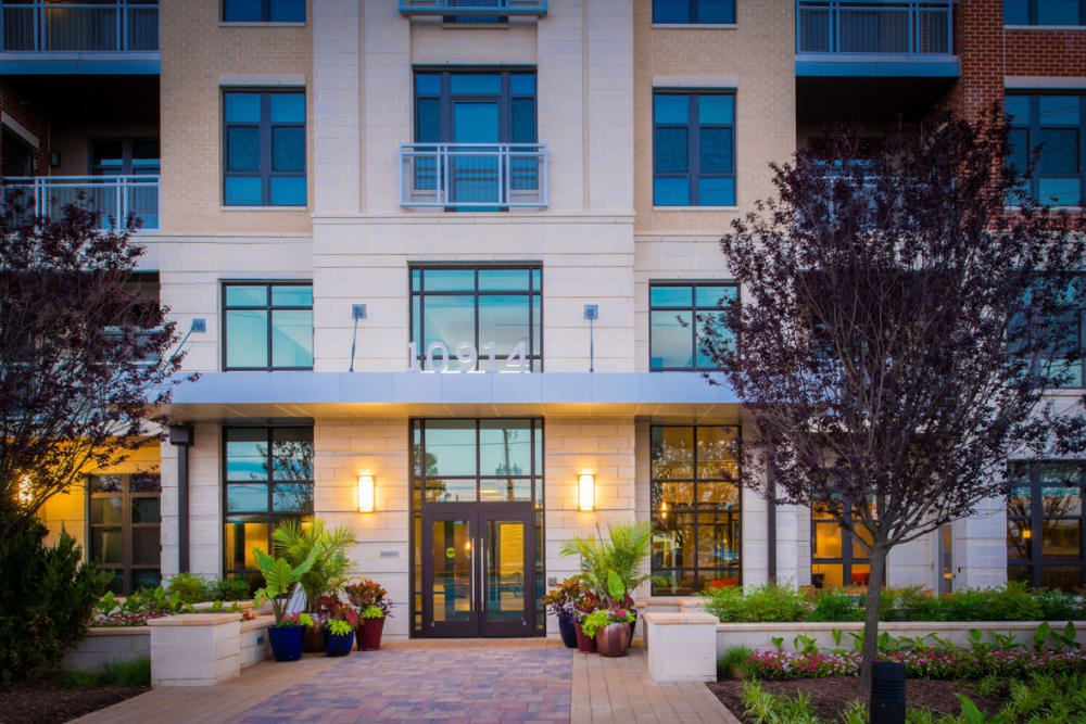 Entrance to building at Solaire 10914 Georgia in Silver Spring, Maryland