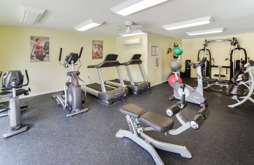 Fitness center at Brookside Manor Apartments & Townhomes in Lansdale, Pennsylvania