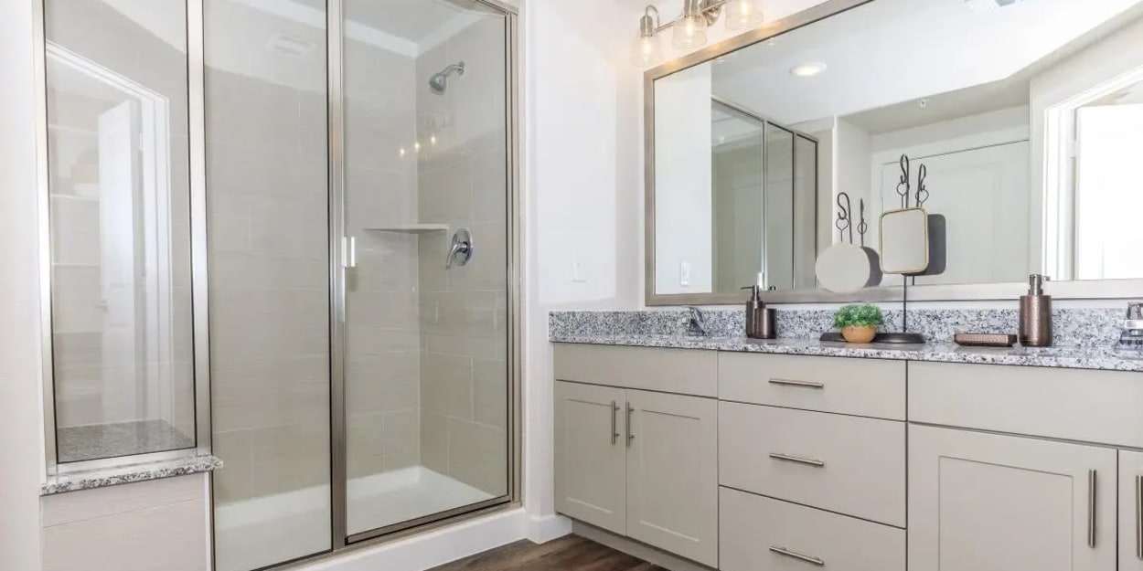 Bathroom with shower at Luxia Rockwall Downes, Rockwall, Texas