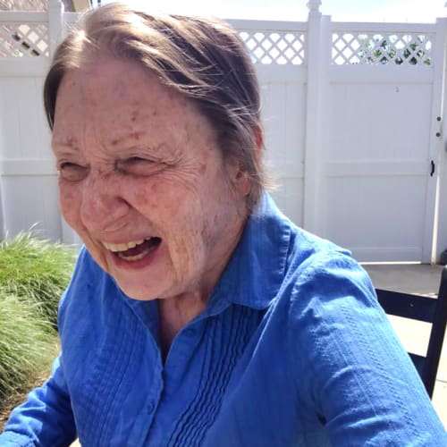 Lovely resident at Oxford Glen Memory Care at Owasso in Owasso, Oklahoma