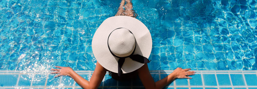 resident in the pool at Integra Village at Tymber Creek in Daytona Beach, Florida