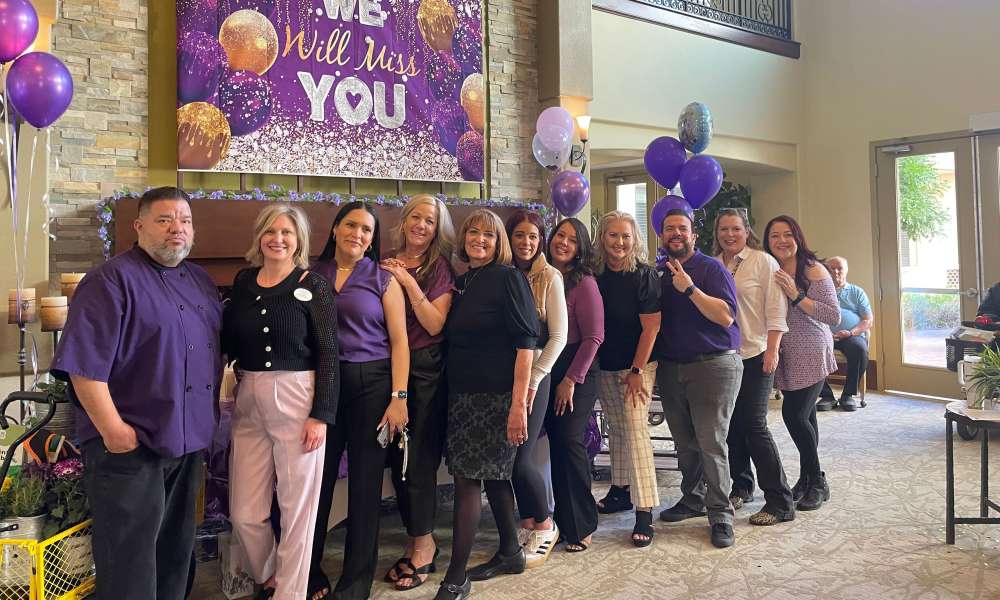 Team members at an event at Clearwater Living in Newport Beach, California