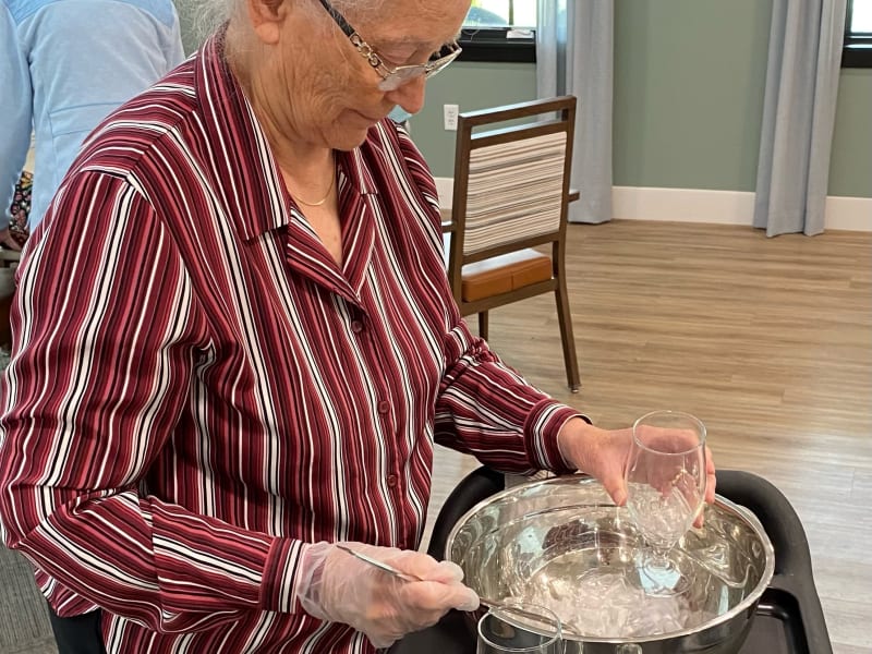 Memory care resident at The Village at Summerville in Summerville, South Carolina