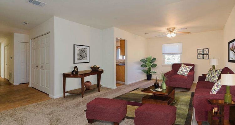Spacious bedroom at Eagle Meadows Apartments