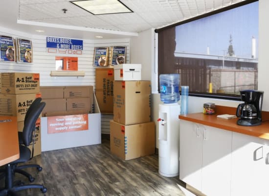 A variety of box sizes available at A-1 Self Storage in Anaheim, California