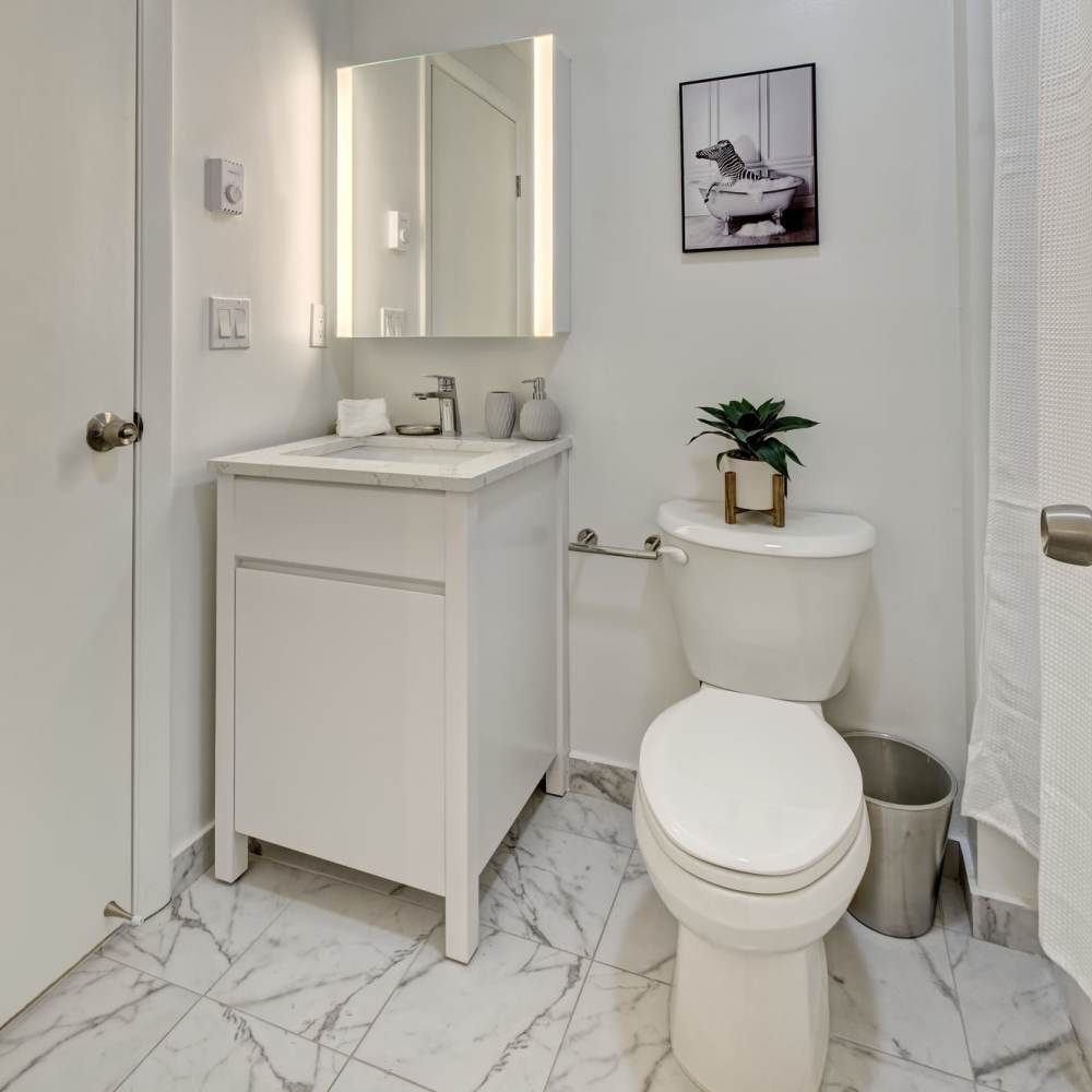 Bathroom at The Otis in Dallas, Texas