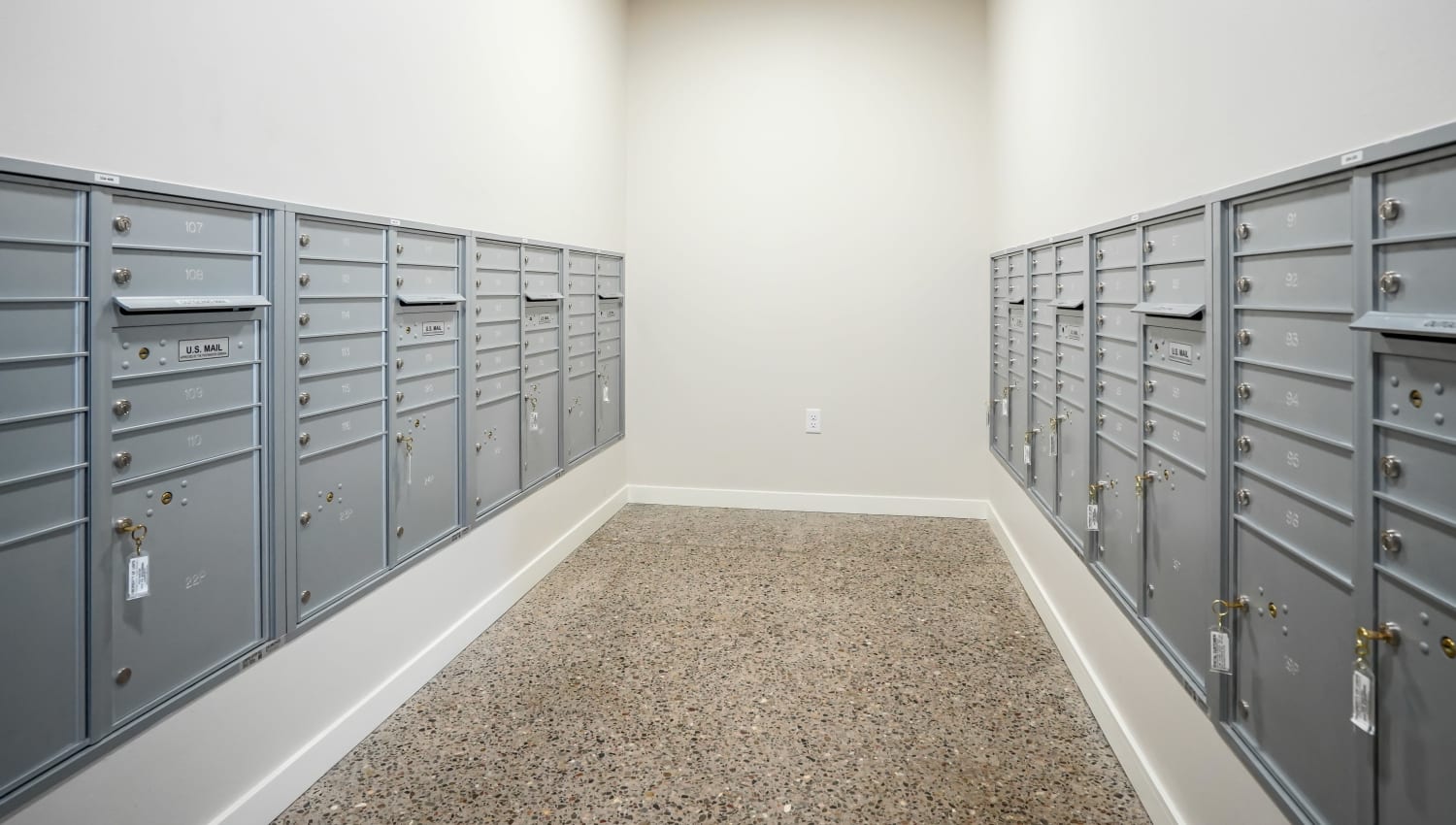 Mail room at Capitol Flats in Santa Fe, New Mexico