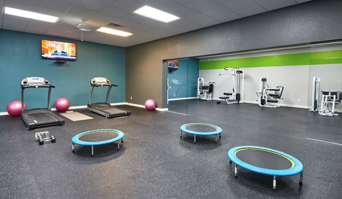 Community fitness center at South Pointe in Dallas,Texas