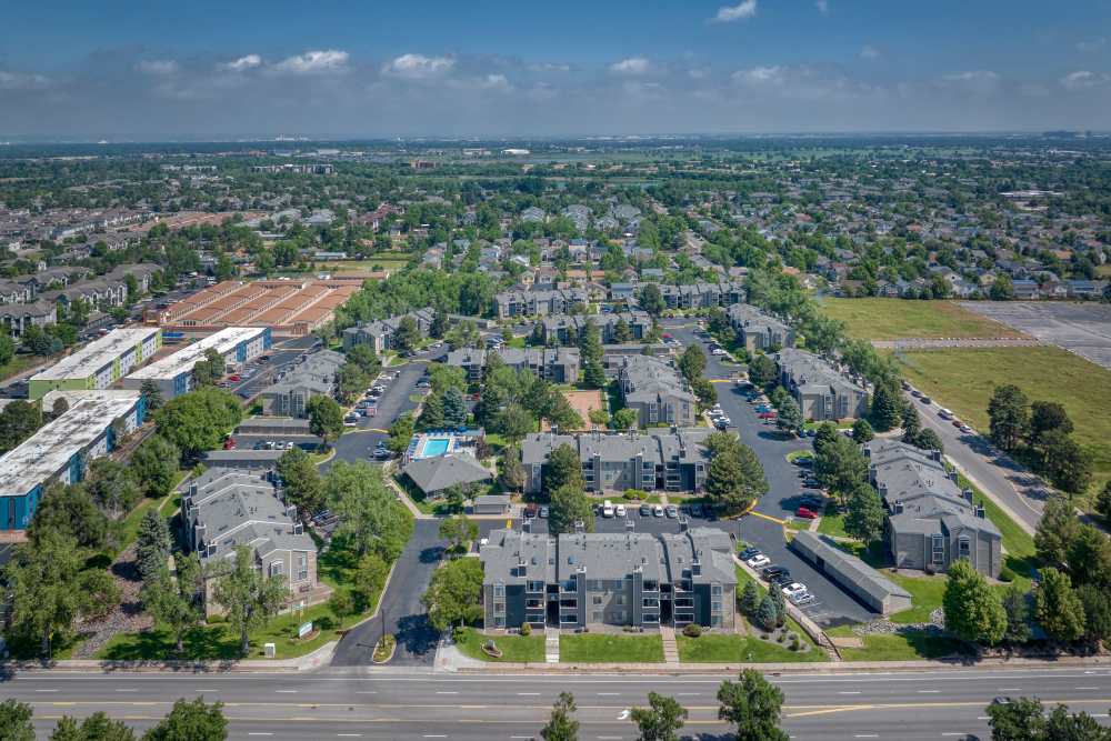 Upscale resident clubhouse with office space at Alton Green Apartments in Denver, Colorado