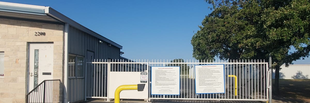 Unit size guide from KO Storage in Granbury, Texas