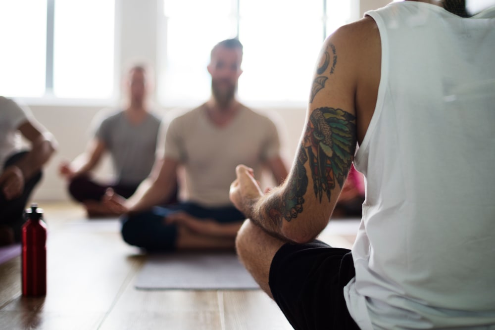 A quiet room for yoga and pilates at Avery Park Apartments in Fairfield, California