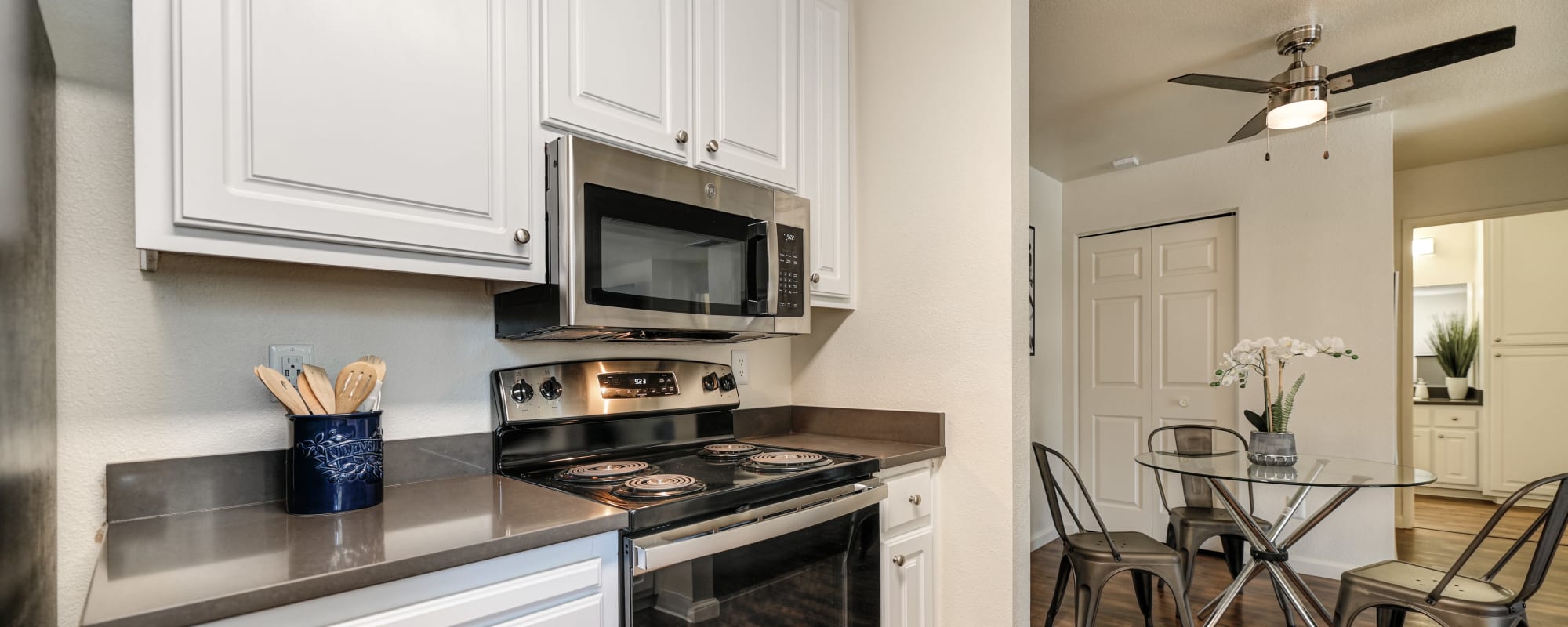 Model kitchen at Salishan Apartments in Citrus Heights, California