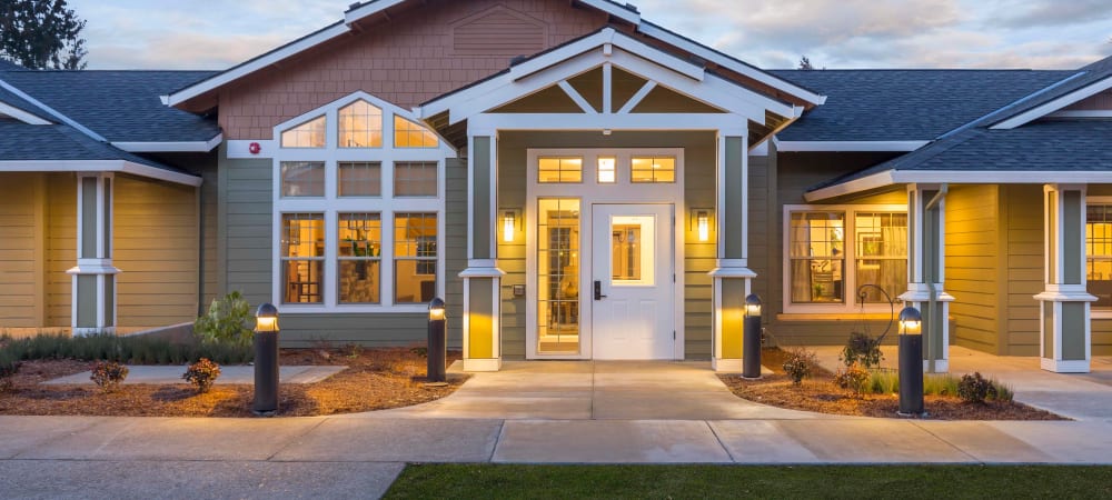 front entrance at The Springs at Clackamas Woods in Milwaukie, Oregon
