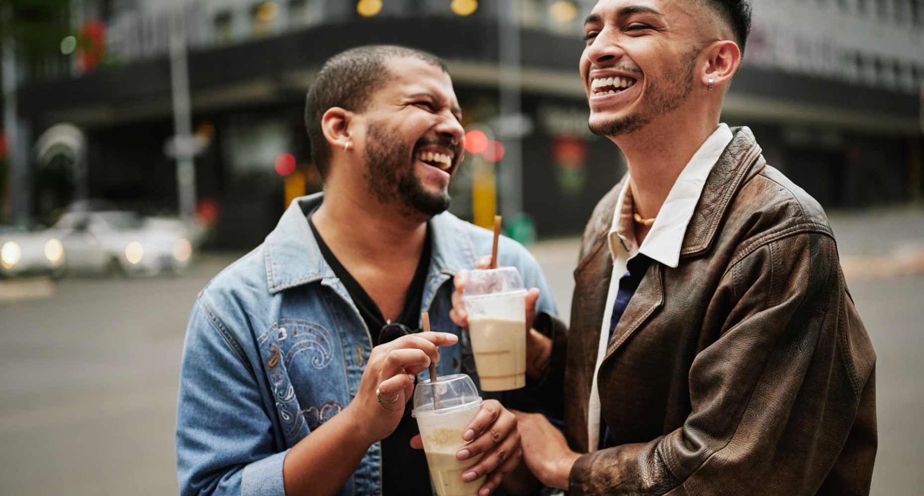 Happy residents hanging out near Flatiron District at Austin Ranch in The Colony, Texas