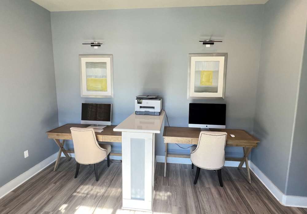 Business Center with computers at The Colony in Victoria, Texas
