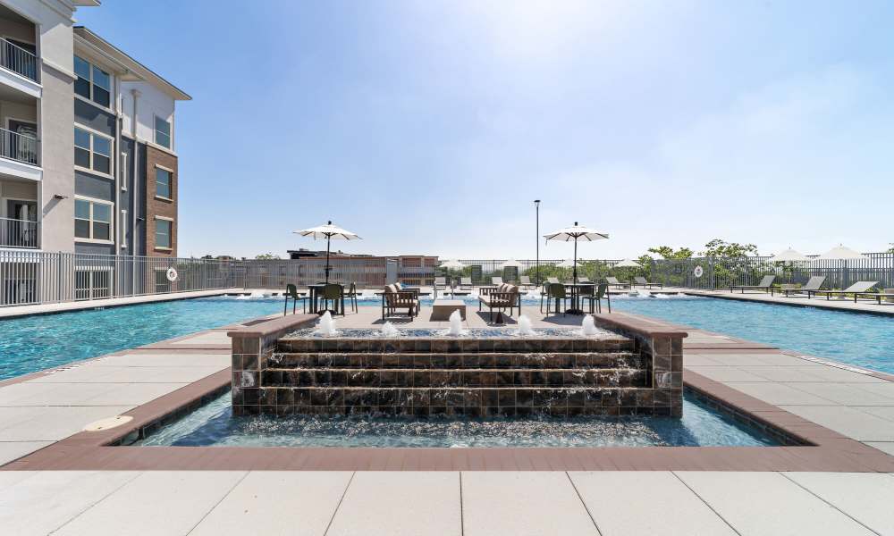 Community swimming pool at Main and Mill in Lewisville,Texas