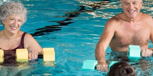 Aqua Aerobics class at Olea Beach Haven in Jacksonville, Florida