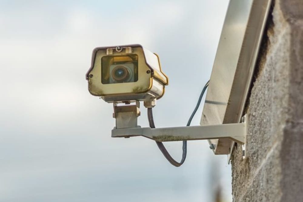 Security camera at Philomath Self Storage in Philomath, Oregon.