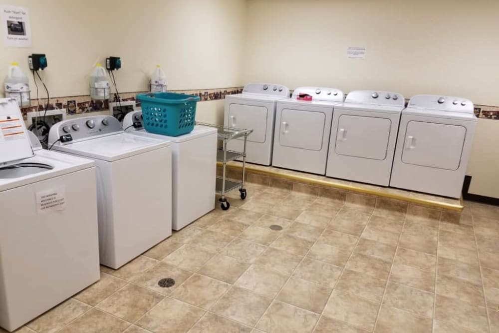 Resident laundry facility at Manning Senior Living in Manning, Iowa.
