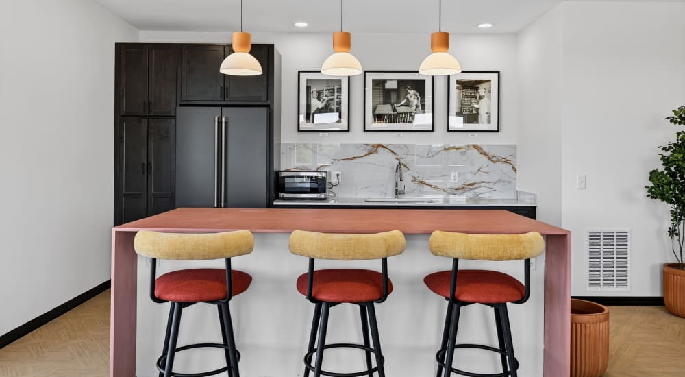 The community room at Vicino in Madison, Wisconsin
