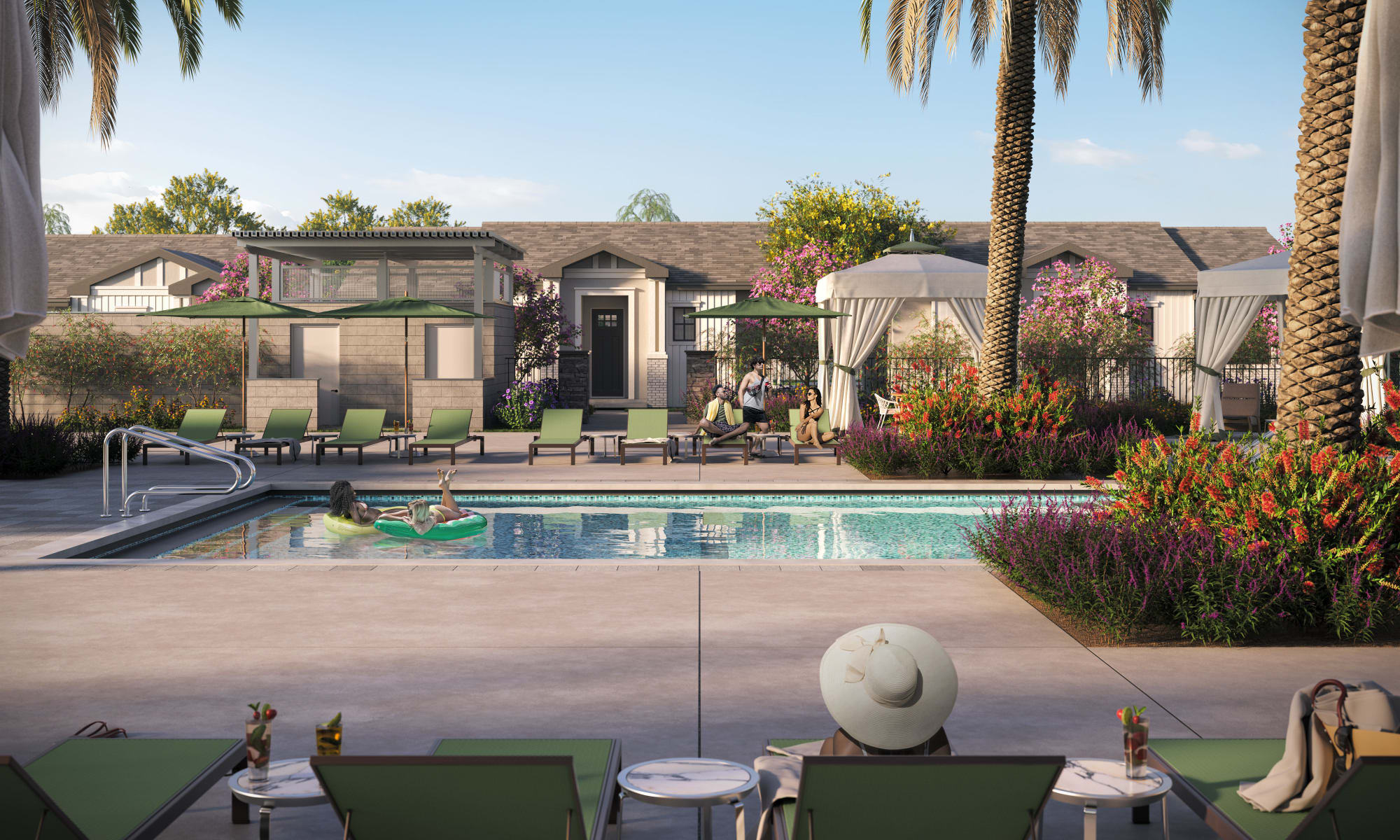 Resort-style pool at Canopy at Cottonwood in Casa Grande, Arizona
