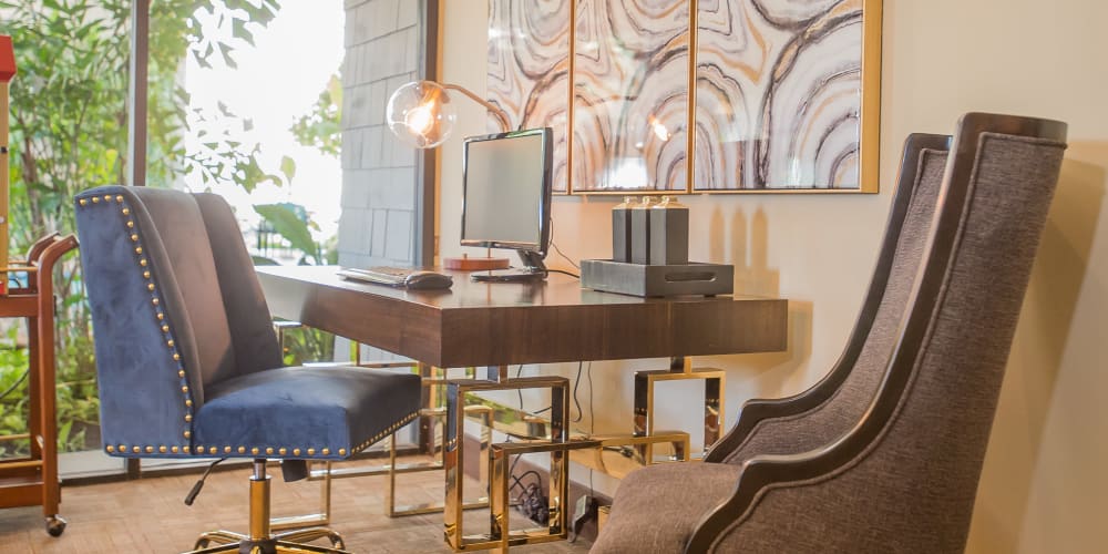 Business center at Sunchase Apartments in Tulsa, Oklahoma