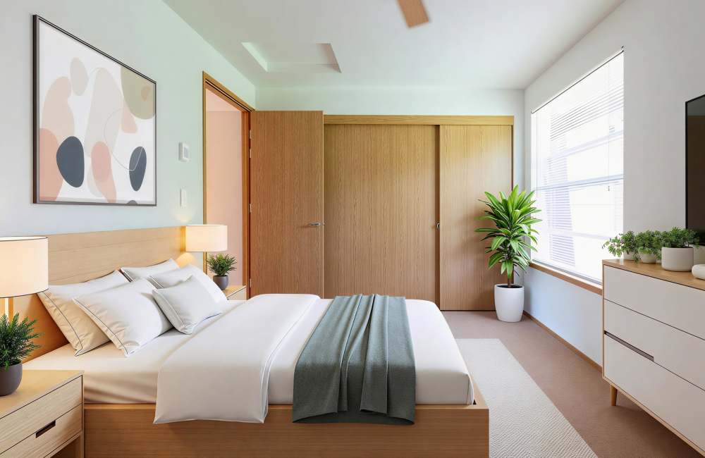 Interior view of the Bed Room at Mt. Scott Commons in Happy Valley, Oregon