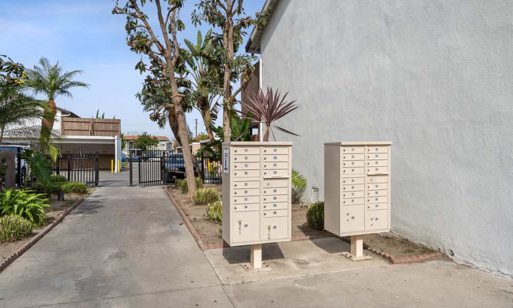 Mailboxes at Newland Garden Apartments in Garden Grove, California