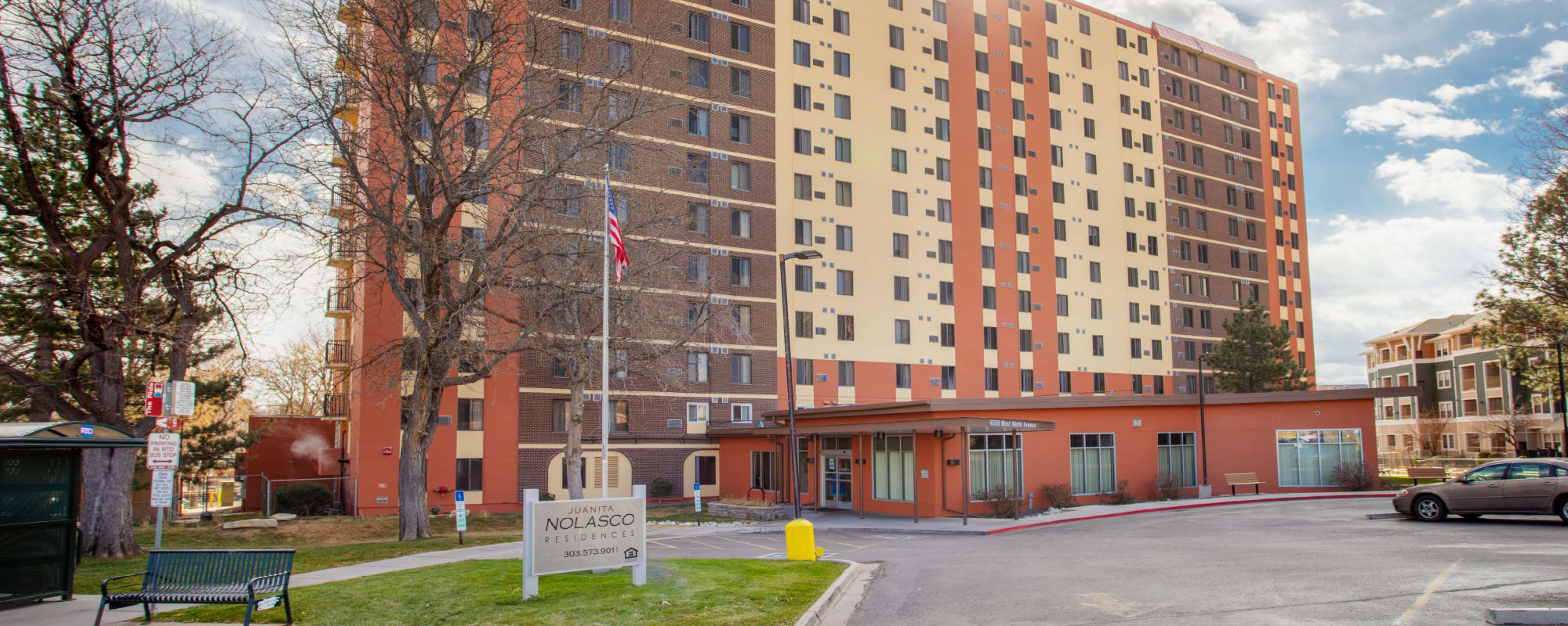 Exterior building at Juanita Nolasco Residences in Denver, Colorado