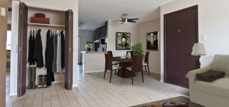Open floor plan available at The Flats at Gladstone