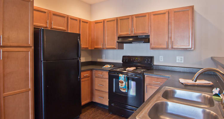 Modern kitchen at Overlook At Golden Hills