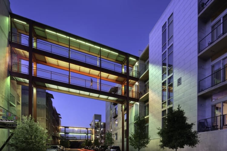 Exterior of 1221 Broadway Lofts in Downtown