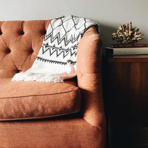 A couch detail at The Ellison in Las Vegas, Nevada
