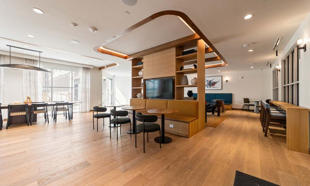 Spacious clubhouse at Main and Mill in Lewisville,Texas