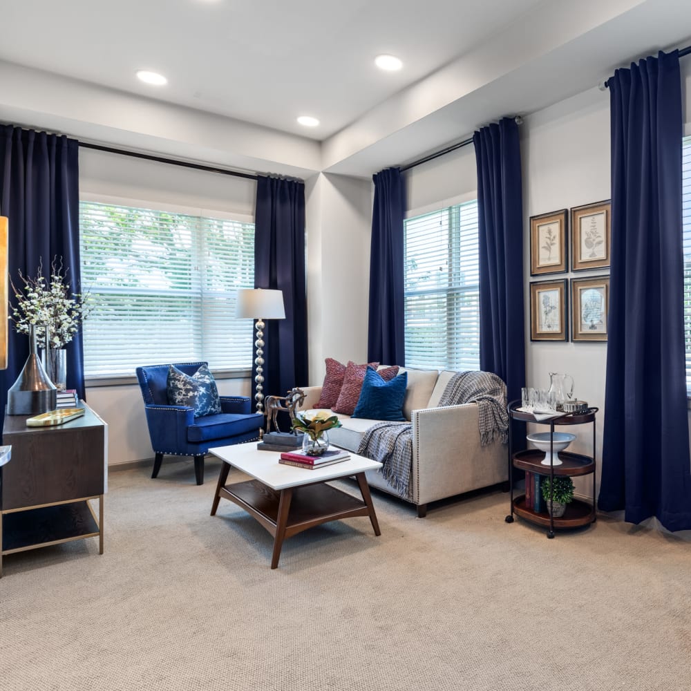 Resident living room at Anthology of The Plaza in Kansas City, Missouri