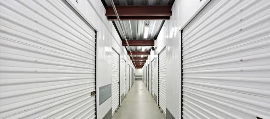 Clean hallways and interior storage units at A-1 Self Storage in Chula Vista, California