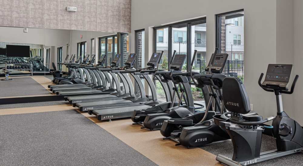 Fitness center at Opal Point at Kyle in Kyle, Texas