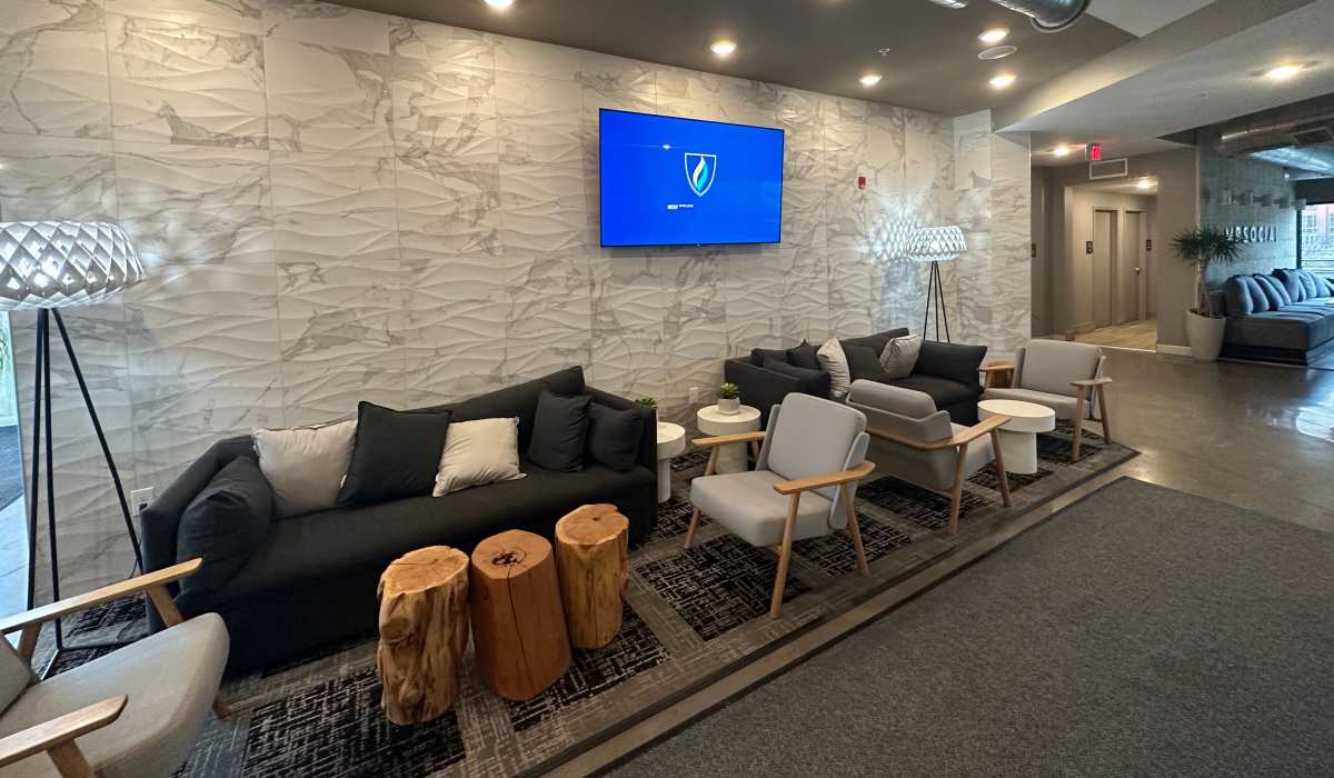 Lobby of Marketplace Apartments in Lansing, Michigan