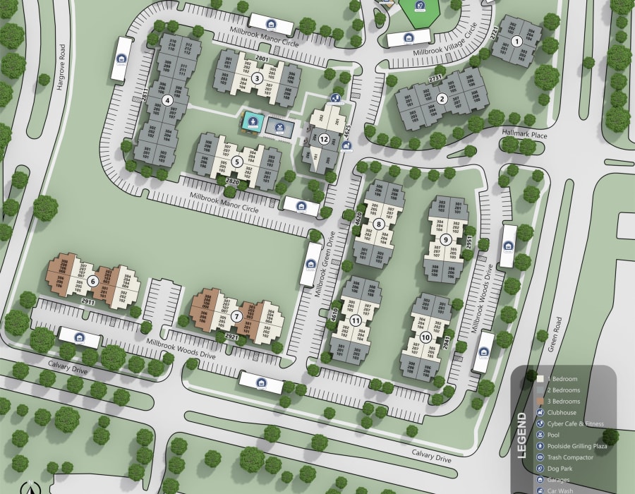 Sitemap of North Hills at Town Center in Raleigh, North Carolina