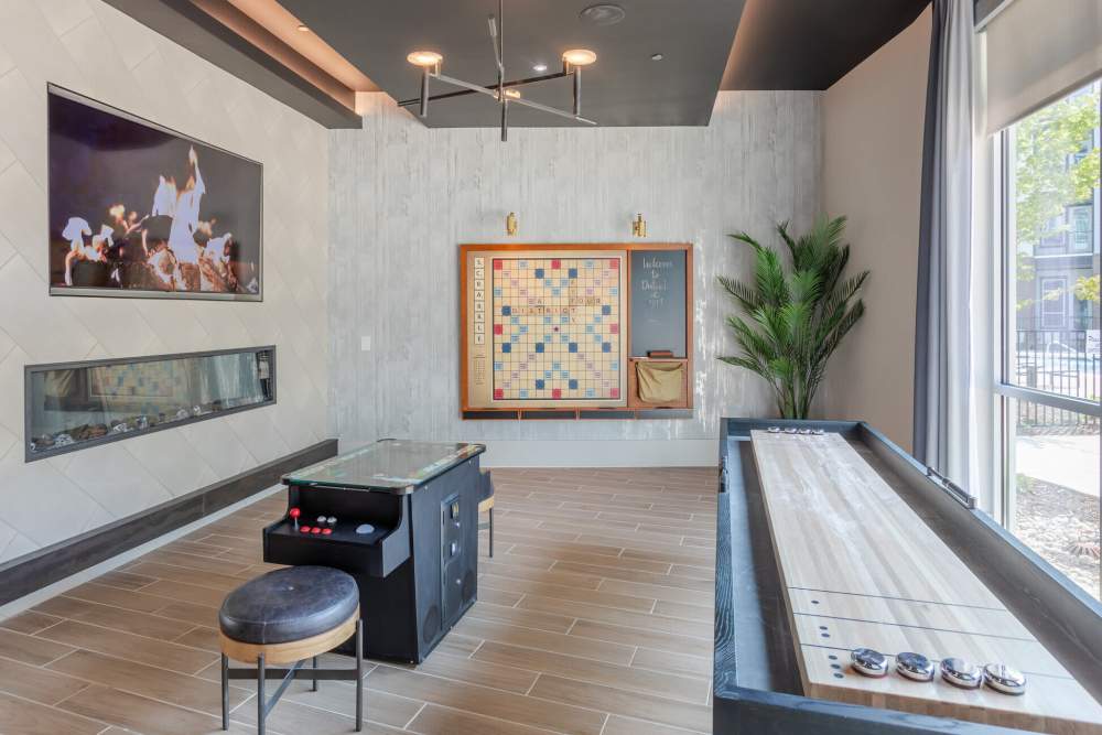Gaming area at District at 54 in Raleigh,North Carolina