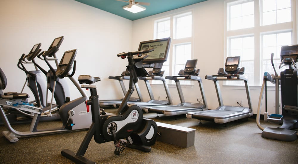 Fitness center at Beacon on 5th in Charlottesville, Virginia